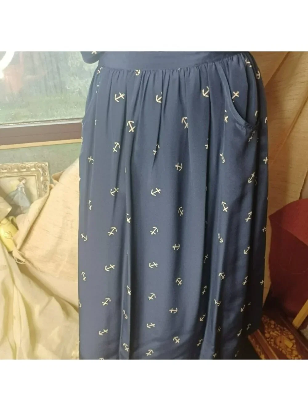 Albert Nipon vintage collectibles silk nautical themed dress suit 6 - Picture 3 of 6